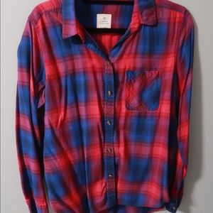 American Eagle Plaid Flannel Shirt